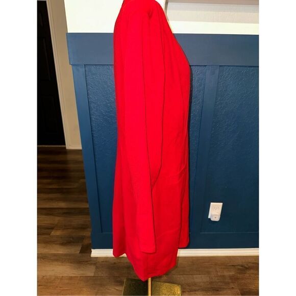 Donna Morgan Women's Long Sleeve V-Neck Dress with Faux Pockets - Picture 4 of 7